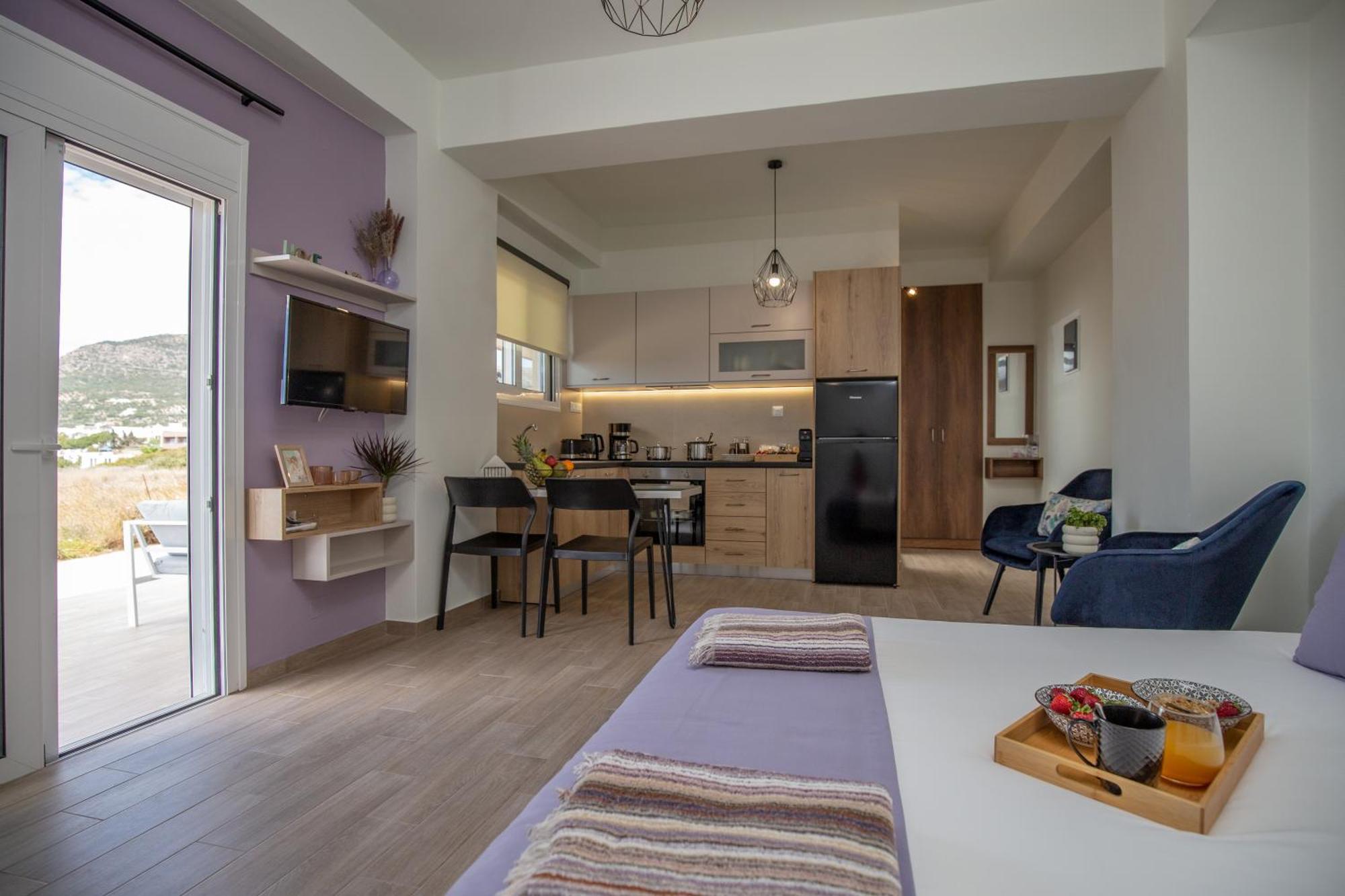 Studio Athena With Panoramic View Of Makrygialos Pilalímata Exterior foto